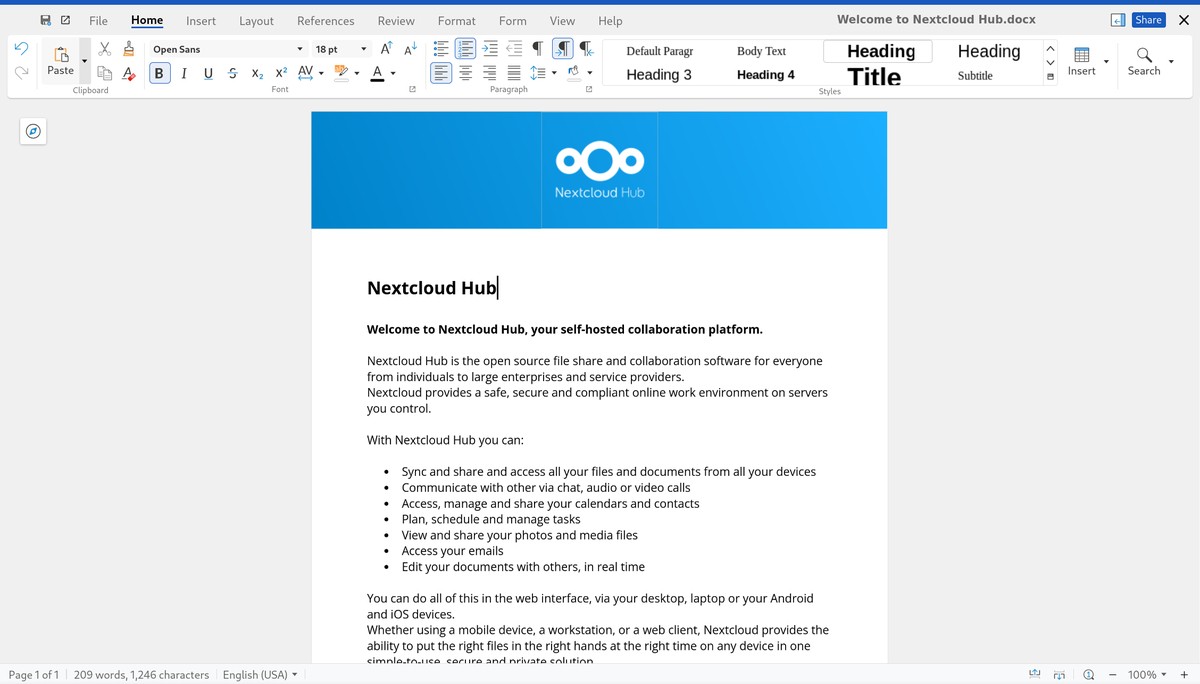 Nextcloud office